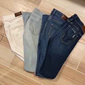 Hollister bundle of 4 different color jeans